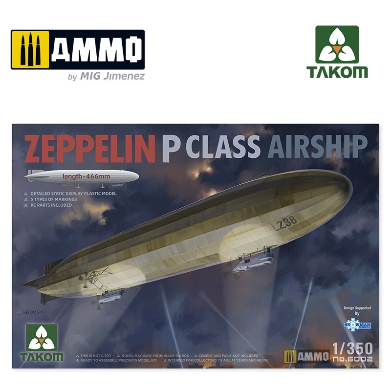 TAKOM 6002 1/350 Zeppelin P Class Airship ZEPLİN MAKETİ