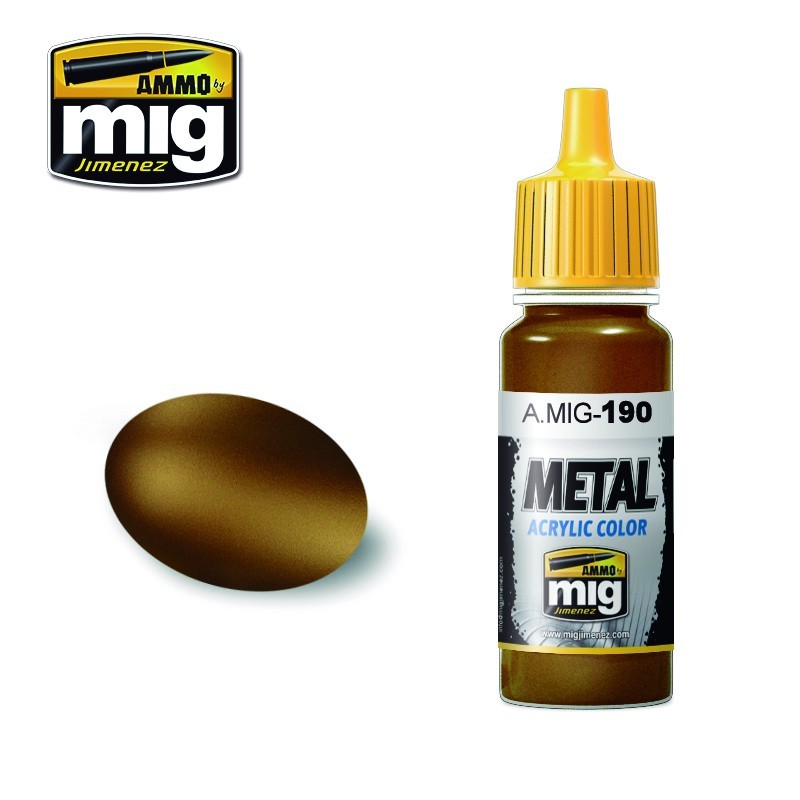 AMMO MIG 0190 Old Brass Metalik Maket Boyası