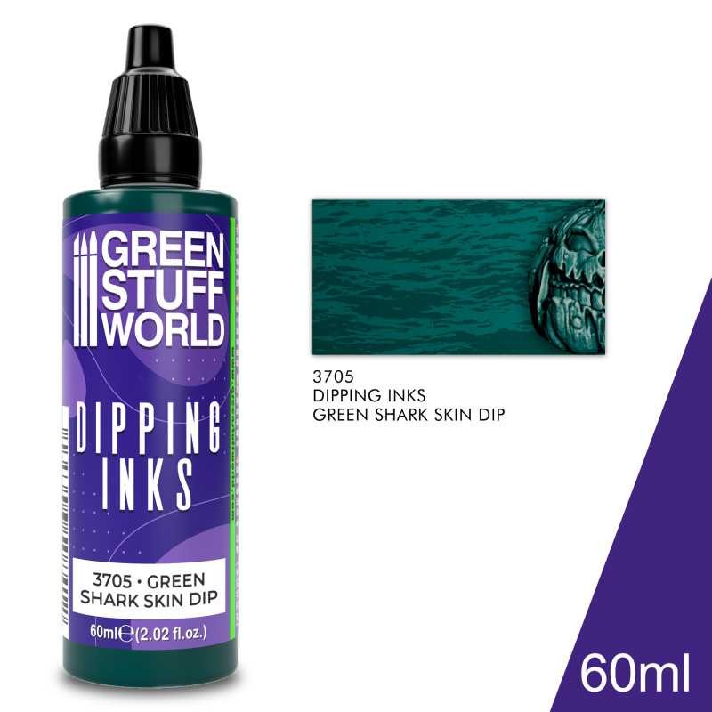 GREEN STUFF WORLD 3705 Dipping Ink Green Shark Skin Dip MAKET BOYASI 60 ml