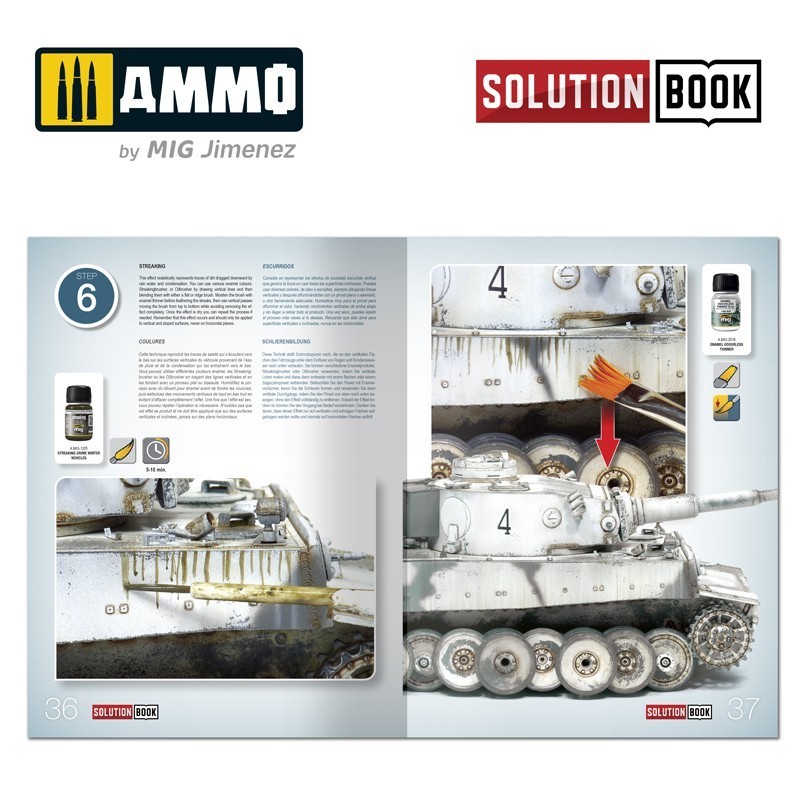 AMMO MIG 6601 How to Paint WWII German Winter Vehicles SOLUTION BOOK - İKİNCİ DÜNYA SAVAŞI ALMAN KIŞ ARAÇLARI BOYAMA TEKNİKLERİ KİTABI