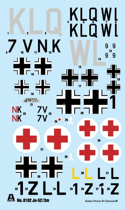 ITALERI 0102 1/72 Junker Ju-52/3m SAVAŞ UÇAĞI MAKETİ