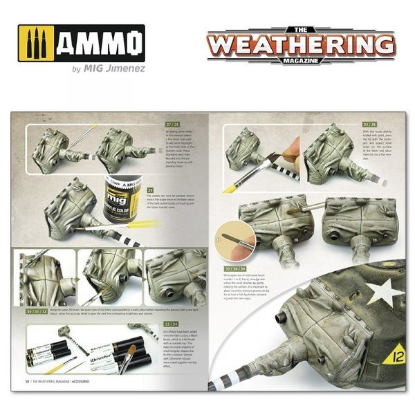 AMMO MIG 4531 THE WEATHERING MAGAZINE #32 – ÇOK ÇEŞİTLİ AKSESUAR BOYAMA TEKNİKLERİ DERGİSİ