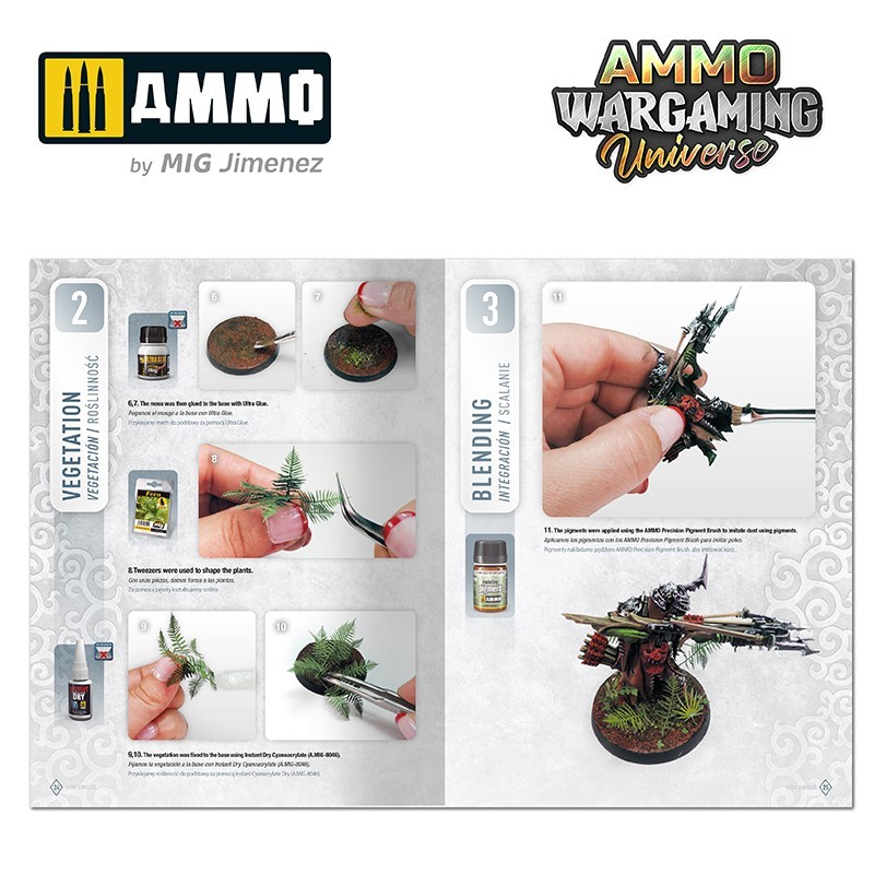 AMMO MIG 6926 WARGAMING UNIVERSE Book 07 Lush Jungles - YEMYEŞİL ORMAN ZEMİN YAPIM TEKNİKLERİ KİTABI