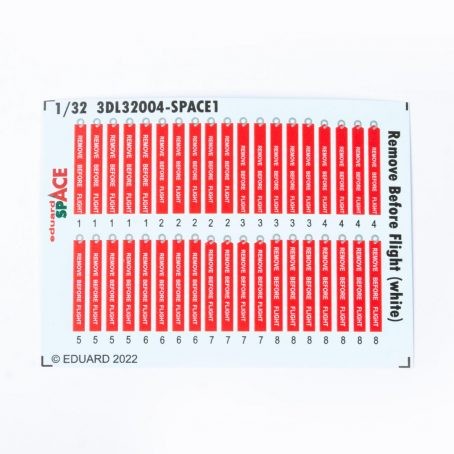 EDUARD 3DL32004 1/32 REMOVE BEFORE FLİGHT (WHİTE) SPACE