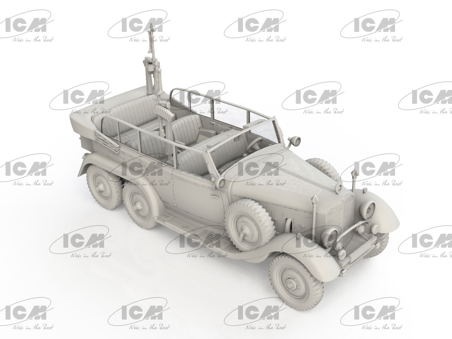 ICM 72473 1/72 Type G4 Partisanenwagen with MG 34, WWII German vehicle ASKERİ ARAÇ MAKETİ