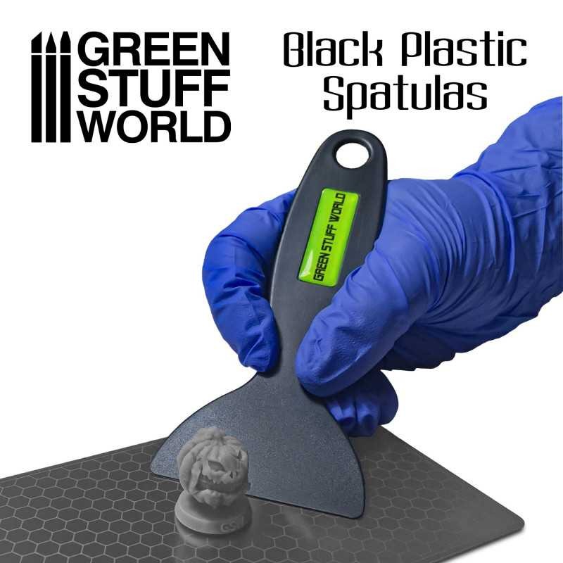 GREEN STUFF WORLD 3097 Black Plastic Spatula - 1 ADET 3D PRİNTER İÇİN SİYAH PLASTİK SPATULA