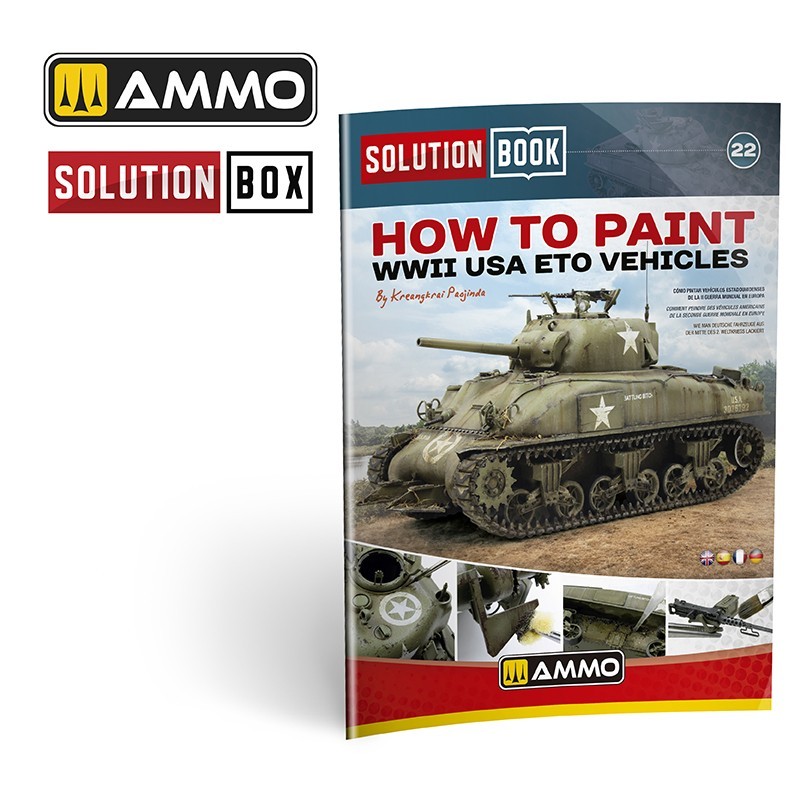 AMMO MIG 6528 How to Paint WWII USA ETO VEHICLES SOLUTION BOOK - WW2 AMERİKAN AVRUPA CEPHESİ ARAÇLARI BOYAMA TEKNİKLERİ KİTABI