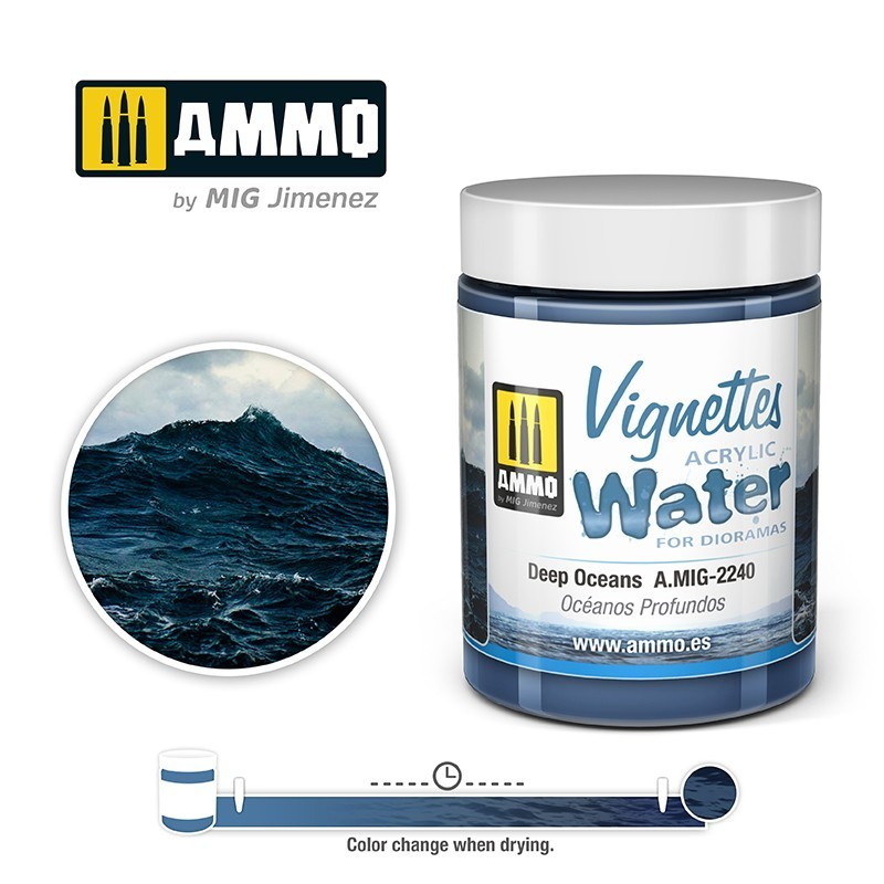 AMMO MIG 2240 Deep Oceans (100 mL) - Derin Okyanus Suyu Yüzey Efekti
