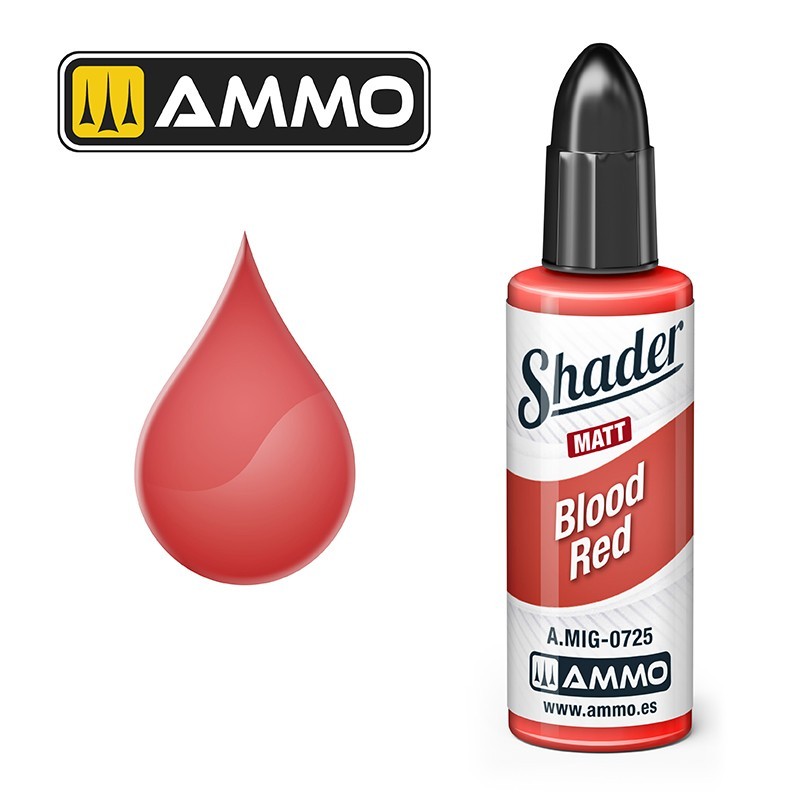 AMMO MIG 0725 MATT SHADER Blood Red GÖLGELEME EFEKT BOYASI