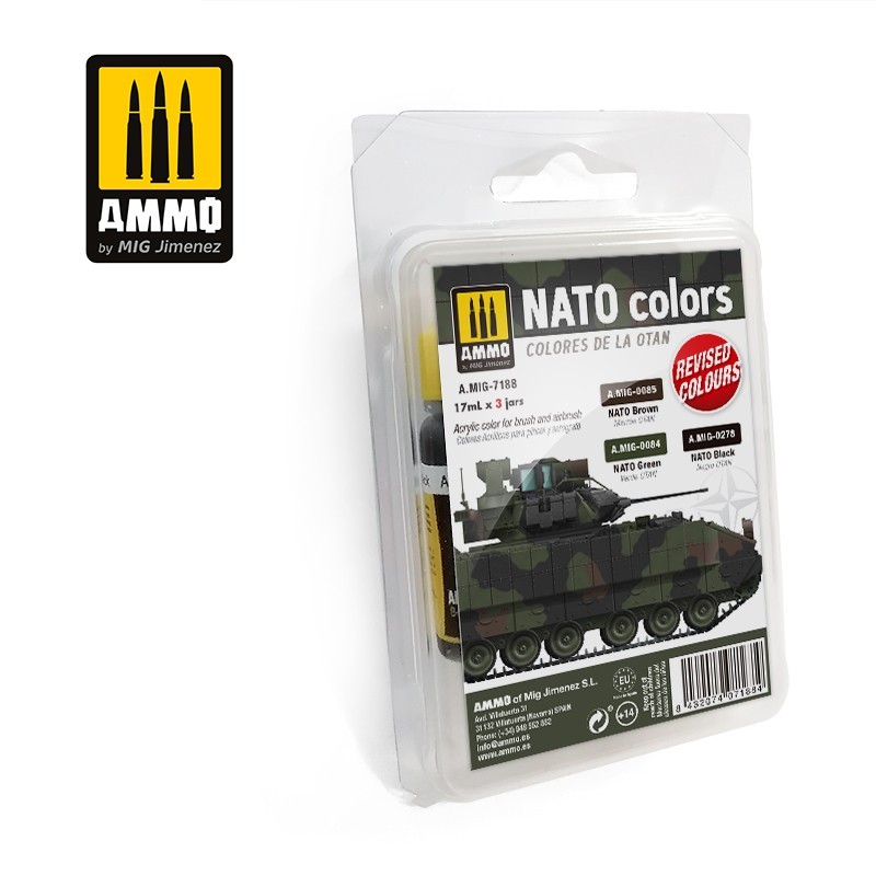 AMMO MIG 7188 NATO Colors NATO Kamuflaj Renkleri Boya Seti