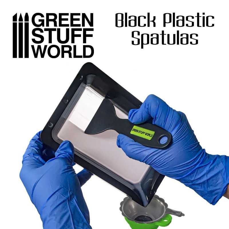 GREEN STUFF WORLD 3097 Black Plastic Spatula - 1 ADET 3D PRİNTER İÇİN SİYAH PLASTİK SPATULA