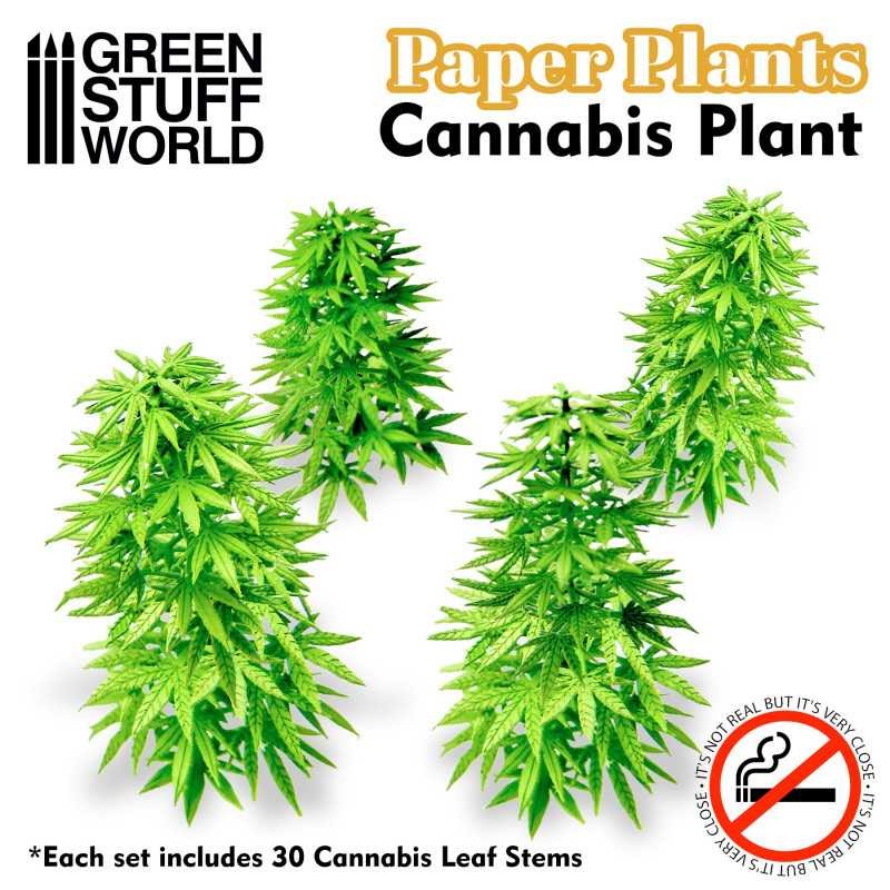 GREEN STUFF WORLD 10448 Paper Plants Cannabis - KAĞIT BİTKİLER KENEVİR