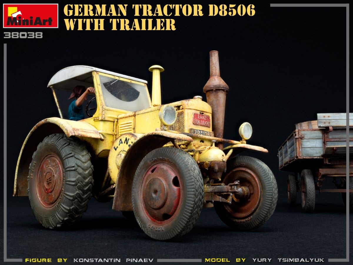 MINIART 38038 1/35 GERMAN TRACTOR D8506 WITH TRAILER