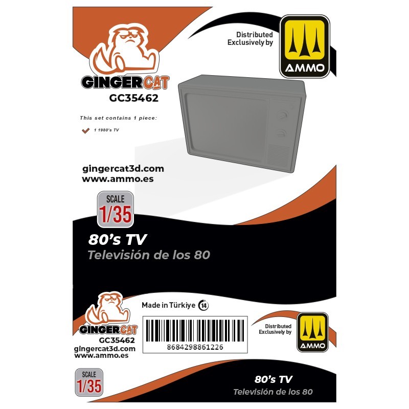 Ginger Cat 35462 1/35 80s TV (1pcs) Reçine Detay Seti