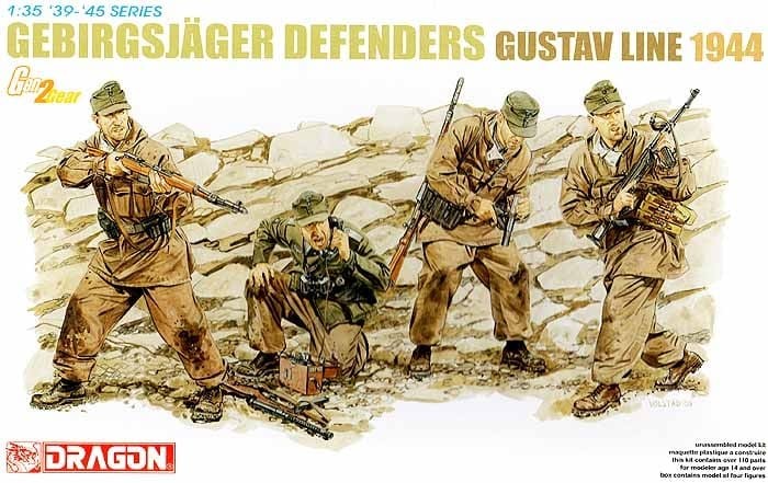 DRAGON 6517 1/35 GEBIRGSJAGER DEFENDERS GUSTAV LINE 1944 ALMAN ASKERLERİ FİGÜR MAKETİ
