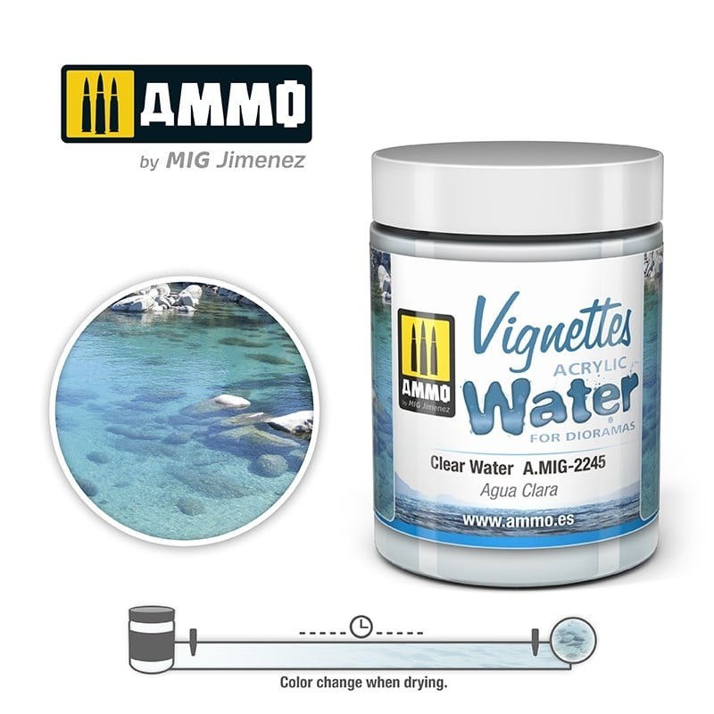 AMMO MIG 2245 Clear Water (100 mL) - Akrilik Şeffaf Su Yüzey Efekti