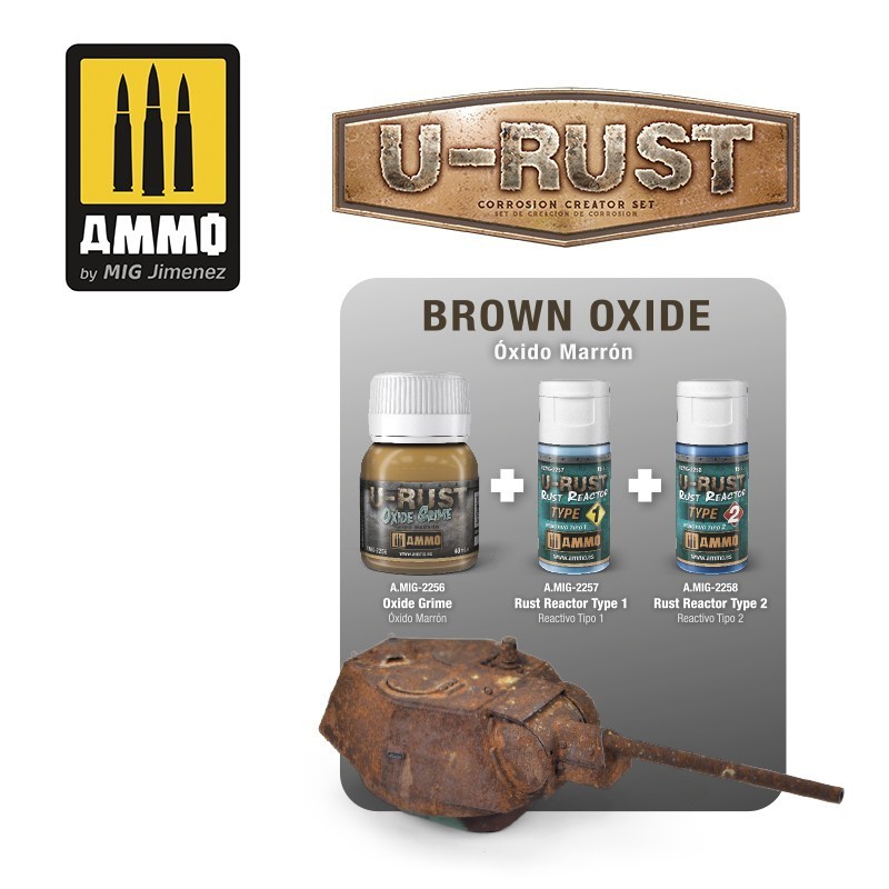 AMMO MIG 2256 U-RUST OXIDE GRIME PAS TOZU