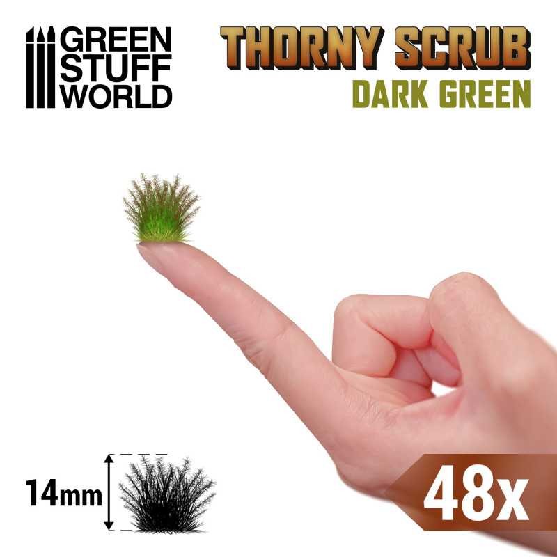GREEN STUFF WORLD 11500 Thorny Scrubs - DARK GREEN - KOYU YEŞİL