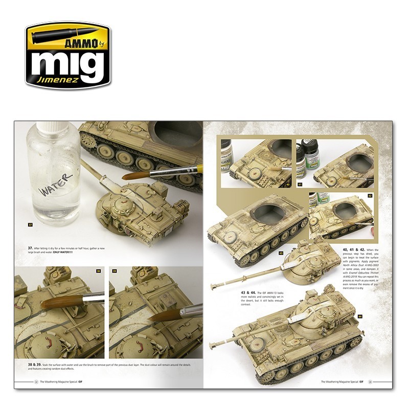 AMMO MIG 6128 THE WEATHERING SPECIAL How to Paint IDF Tanks Weathering Guide (English) - IDF TANKLARI BOYAMA TEKNİKLERİ KİTABI