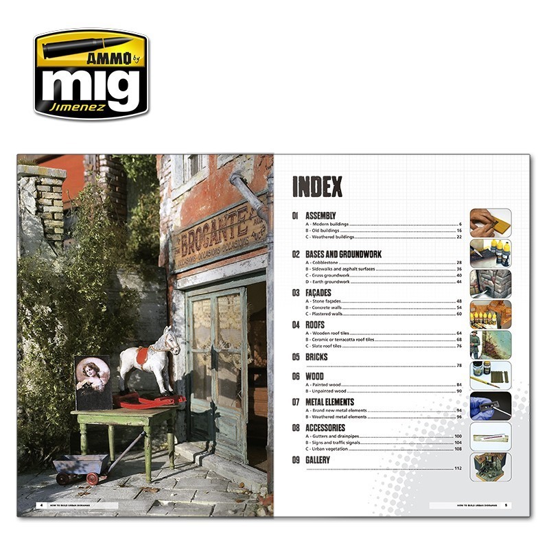 AMMO MIG 6215 Modelling School – Urban Dioramas (English) ŞEHİR DİORAMA TEKNİKLERİ KİTABI