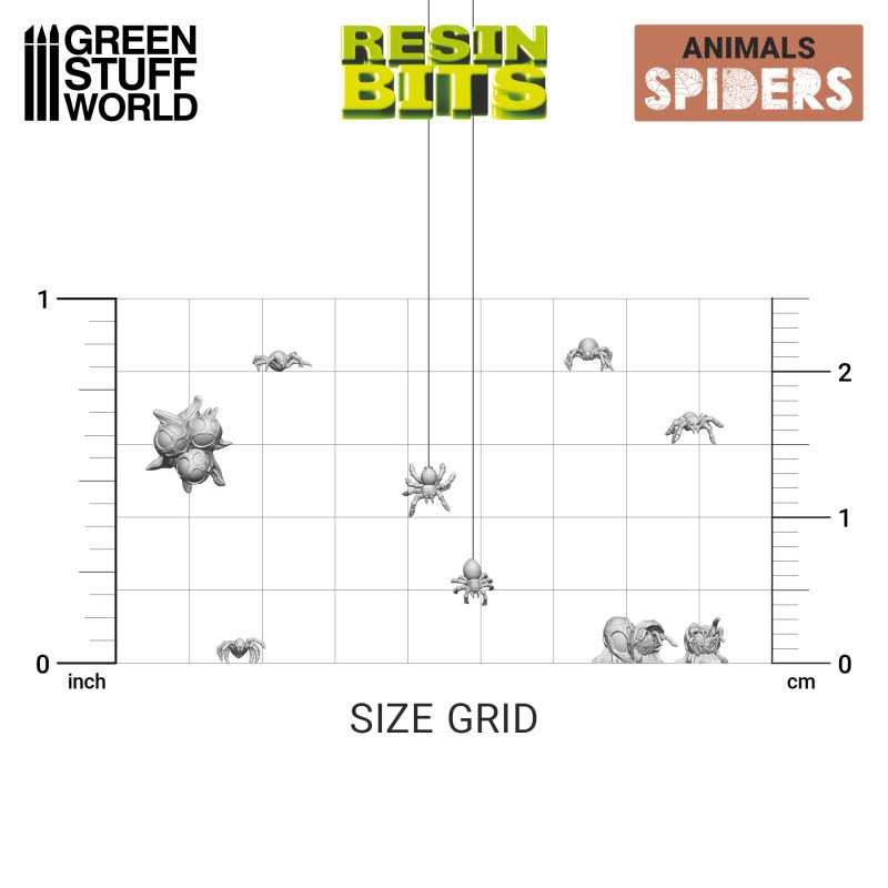GREEN STUFF WORLD 12296 3D printed set - Spiders REÇİNE ÖRÜMCEK SETİ