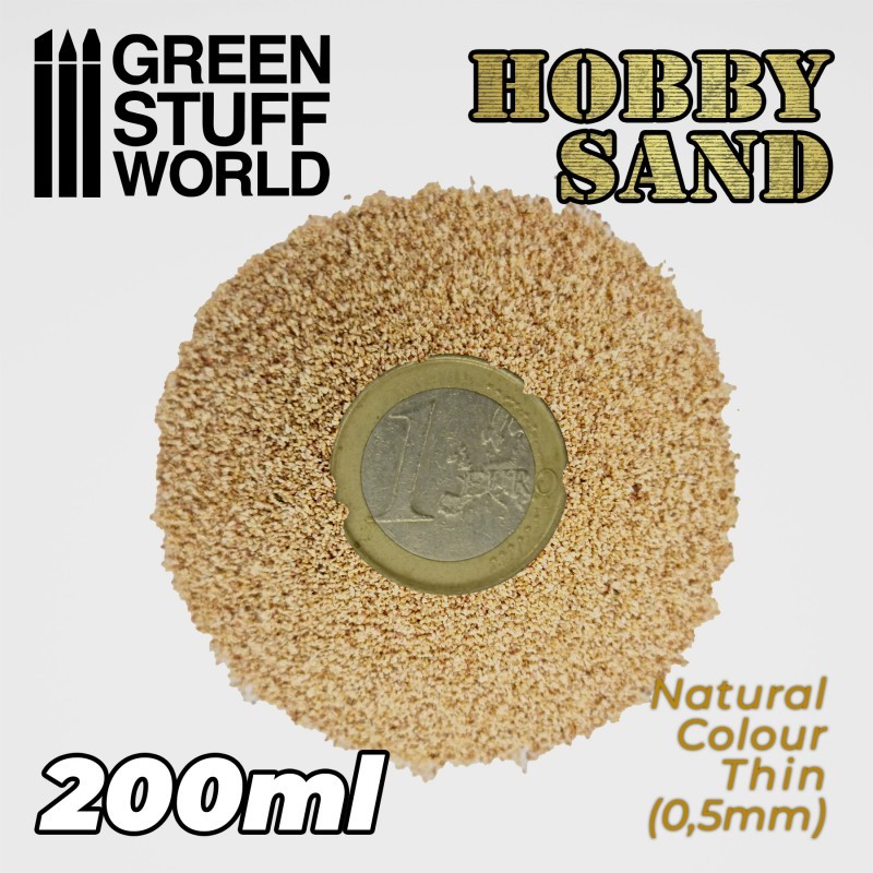 GREEN STUFF WORLD 11180 Thin Hobby Sand 200ml Natural - DOĞAL RENK İNCE KUM 