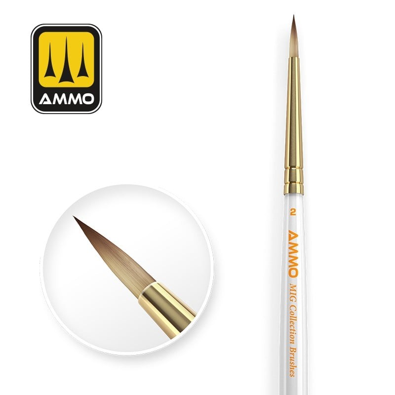 AMMO MIG 8716 AMMO MIG Collection Brushes Conical Ø2 SAMUR FIRÇA
