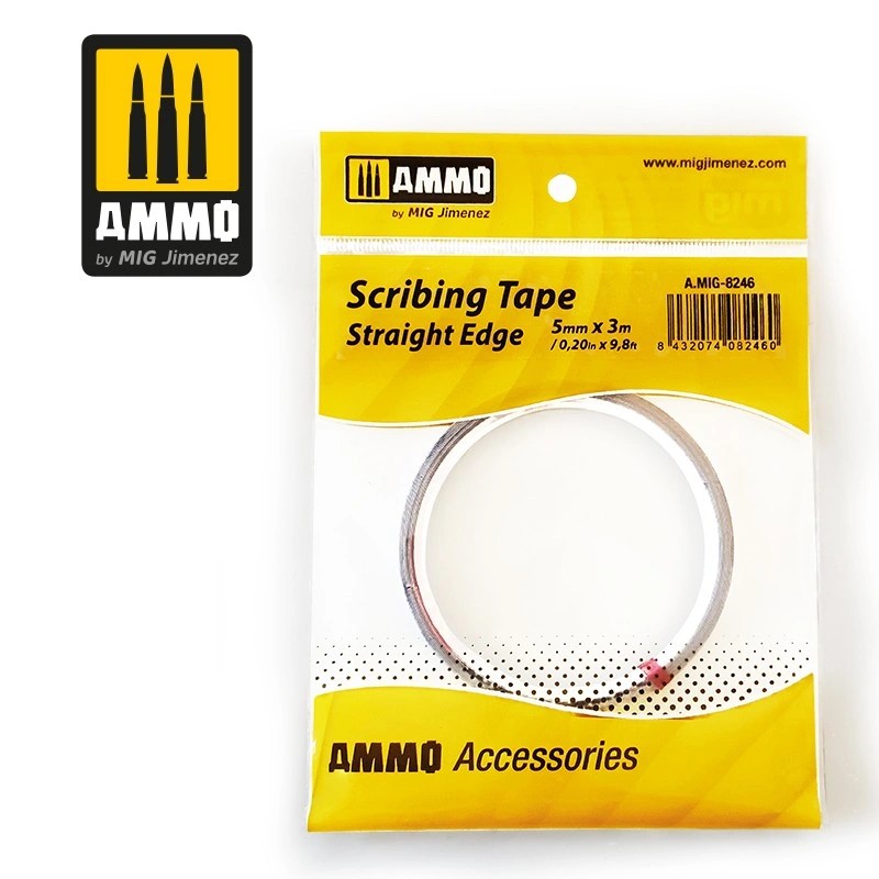 AMMO MIG 8246 Scribing Tape - Straight Edge (5mm x 3M) PANEL AÇMA BANDI