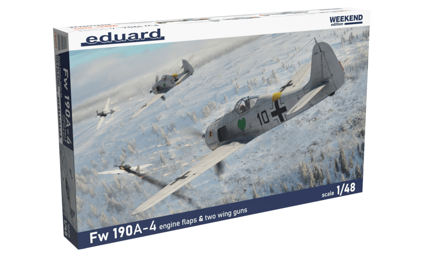 EDUARD 84117 1/48 Fw 190A-4 w/ engine flaps & 2-gun wings SAVAŞ UÇAĞI MAKETİ