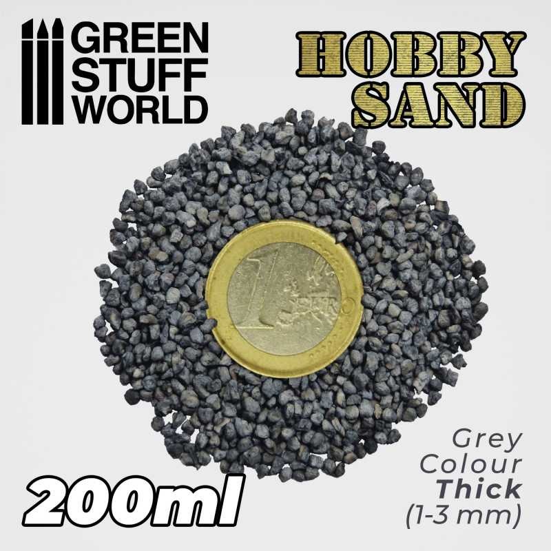 GREEN STUFF WORLD 11182 Thick Hobby Sand 200ml Dark Grey - KOYU GRİ RENK KALIN KUM