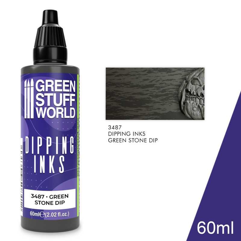 GREEN STUFF WORLD 3487 Dipping Ink BLACK GREEN STONE DIP MAKET BOYASI 60 ml