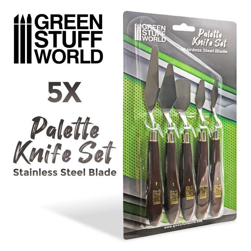 GREEN STUFF WORLD 3105 Palette Knife Modeling Spatulas Tools - 5'li SPATULA SETİ