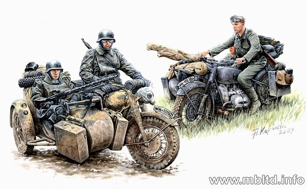 MASTER BOX 1/35 3548 "Kradsch\u00fctzen: German Motorcycle Troops on the Move"