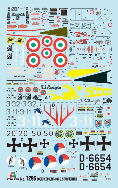 ITALERI 1296 1/72 F - 104 G “RECCE” SAVAŞ UÇAĞI MAKETİ