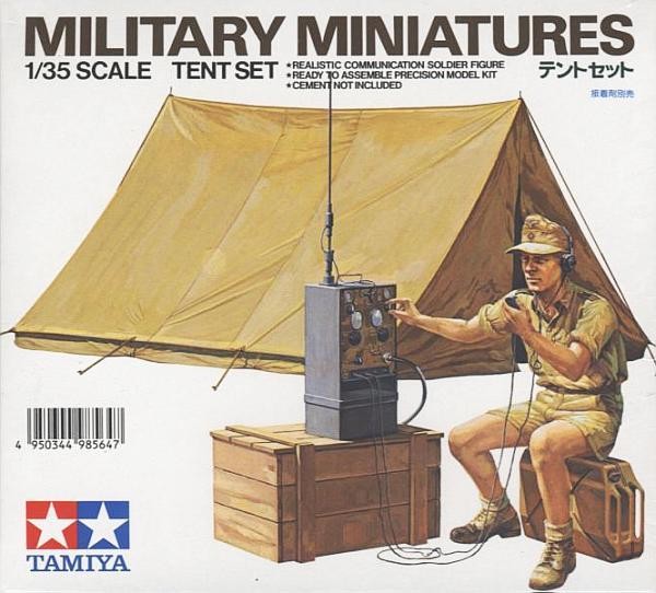 TAMIYA 35074  1/35 TENT SET İKİNCİ DÜNYA SAVAŞI ALMAN ÇATIR VE TELSİZCİ FİGÜR MAKETİ