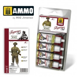 AMMO MIG 7033 British WWII Uniforms Figures Set İngiliz Üniforma Boyama Seti