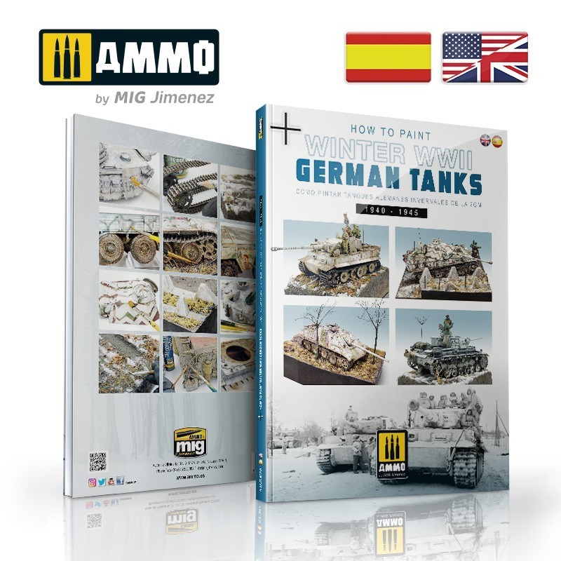 AMMO MIG 6039 How to Paint Winter WWII German Tanks İKİNCİ DÜNYA SAVAŞI ALMAN TANKLARI KIŞ BOYAMA TEKNİKLERİ KİTABI