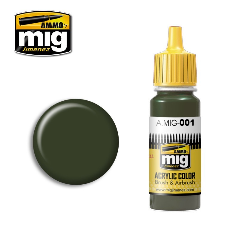 AMMO MIG 0001 RAL 6003 Olivgrün Opt. 1 MAKET BOYASI