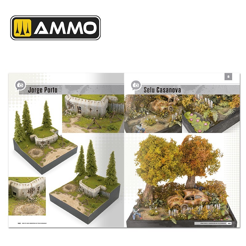 AMMO MIG 6254 Modelling School – How to use Vegetation in your Dioramas DİORAMALARDA BİTKİ ÖRTÜSÜ TEKNİKLERİ KİTABI