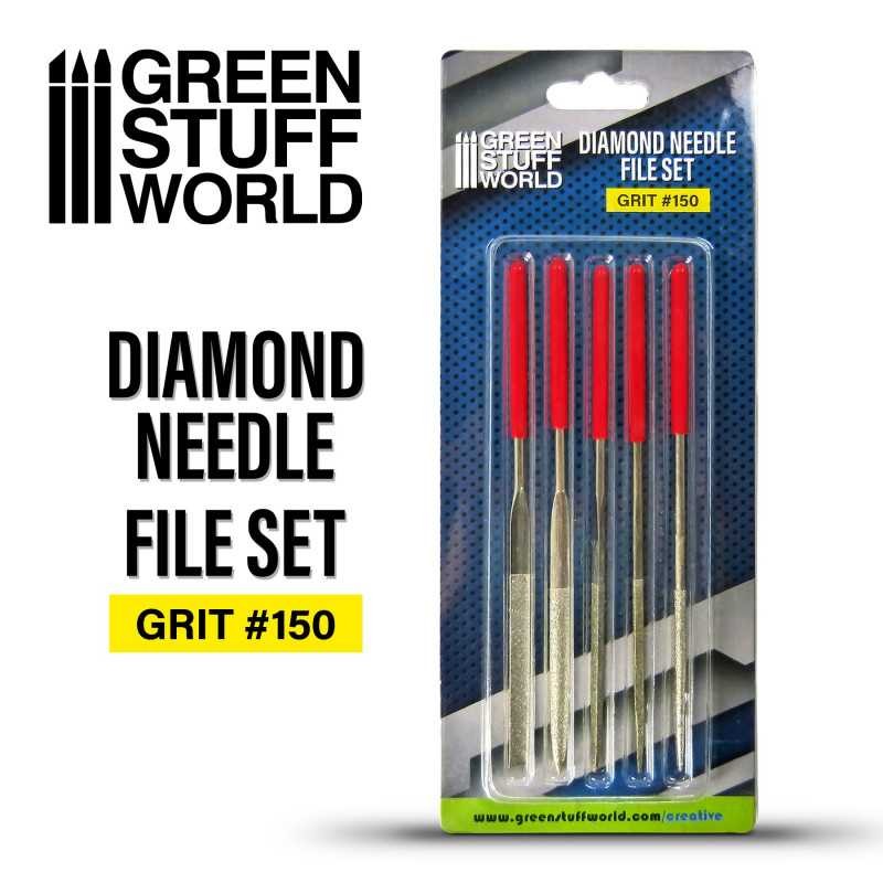 GREEN STUFF WORLD 1034 Diamond Needle Files Set Grit 150 - ELMAS UÇLU METAL EĞE SETİ