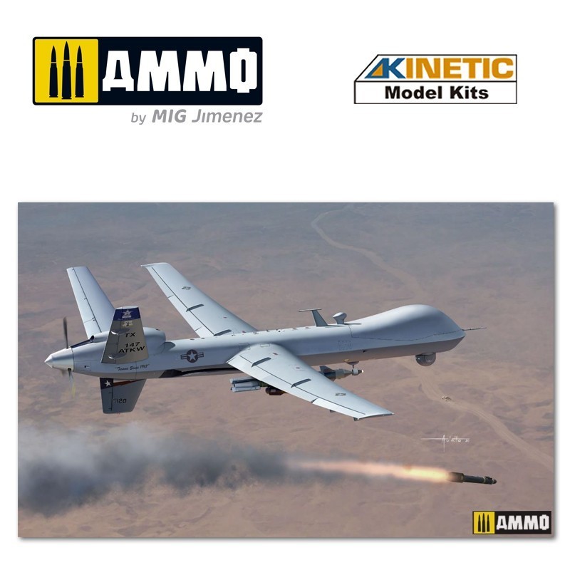 KINETIC MODEL 48067 1/48 MQ-9 Reaper Unmanned Aerial Vehicle İnsansız Hava Aracı Maketi
