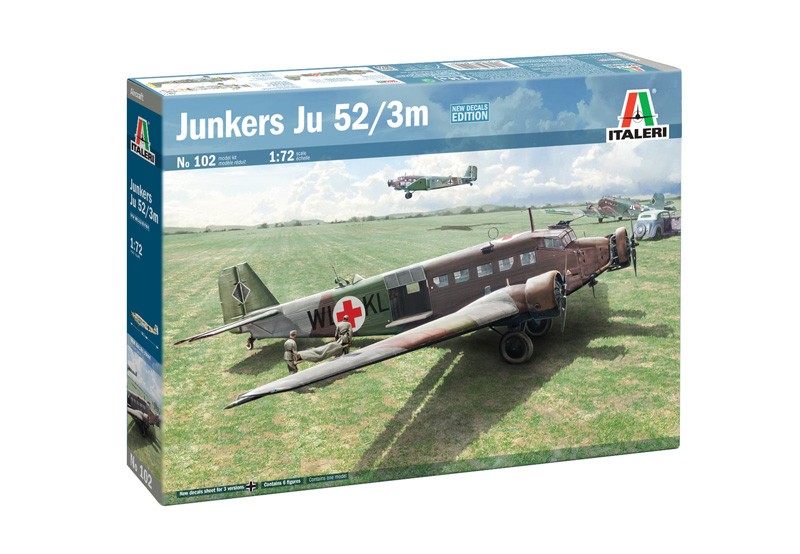 ITALERI 0102 1/72 Junker Ju-52/3m SAVAŞ UÇAĞI MAKETİ