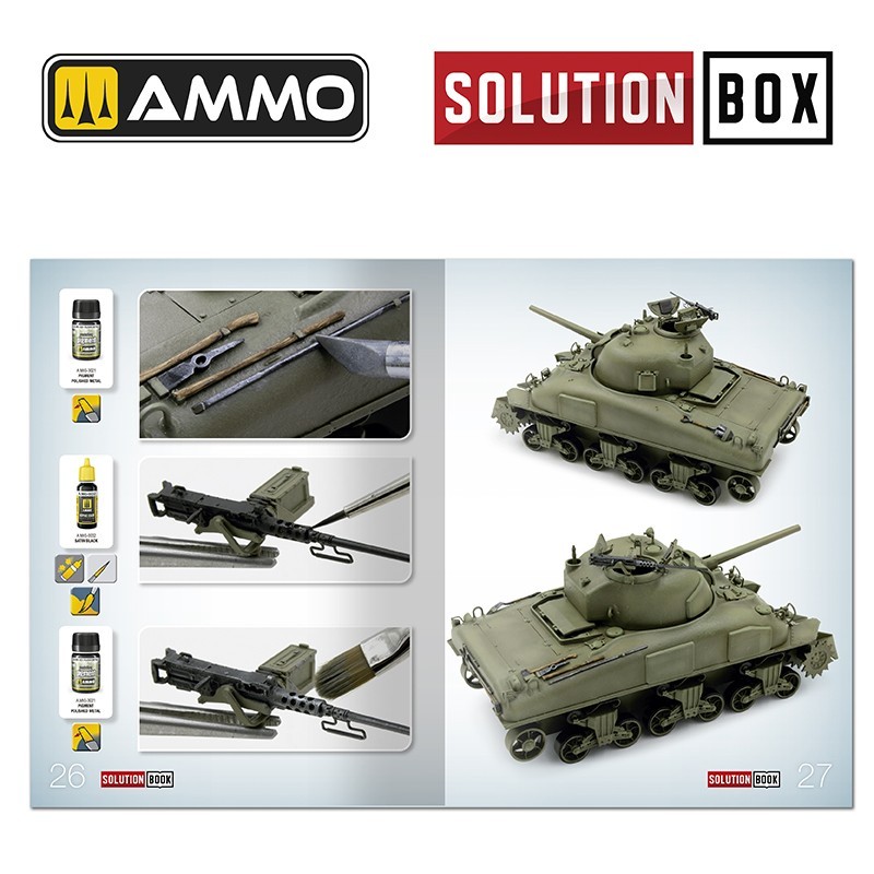 AMMO MIG 6528 How to Paint WWII USA ETO VEHICLES SOLUTION BOOK - WW2 AMERİKAN AVRUPA CEPHESİ ARAÇLARI BOYAMA TEKNİKLERİ KİTABI