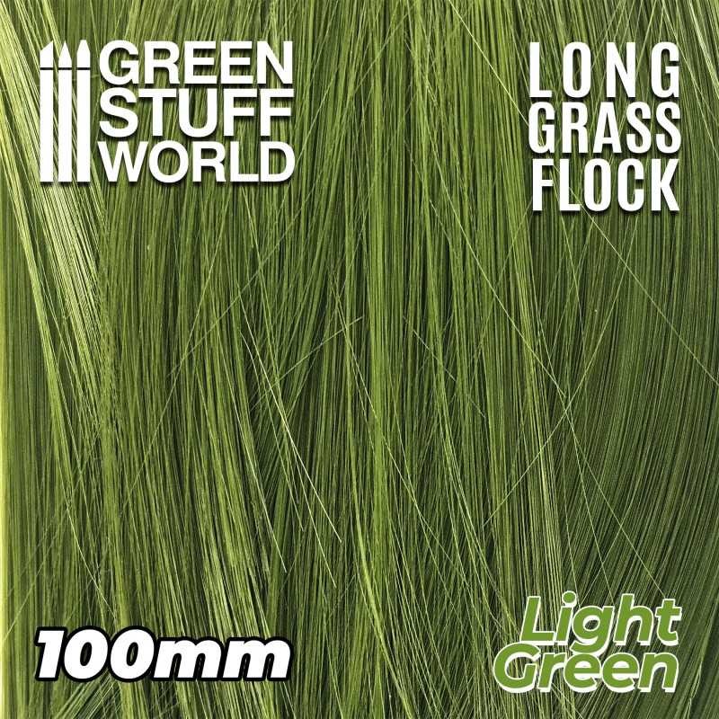 GREEN STUFF WORLD 3348 Long Grass Flock 100mm - Light Green 10 CM UZUN ÇALI - AÇIK YEŞİL