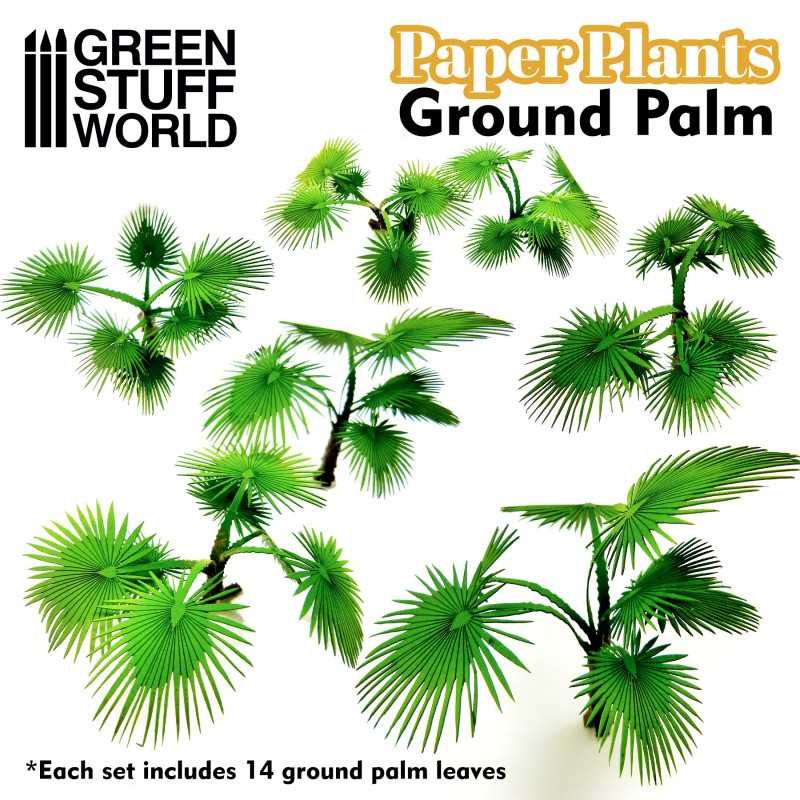 GREEN STUFF WORLD 10364 Paper Plants Ground Palm - KAĞIT BİTKİLER YER PALMİYESİ