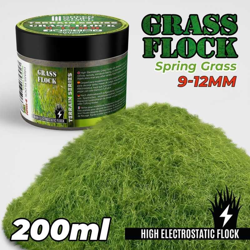GREEN STUFF WORLD 11167 Static Grass Flock 9-12mm - SPRING GRASS - 200 ml