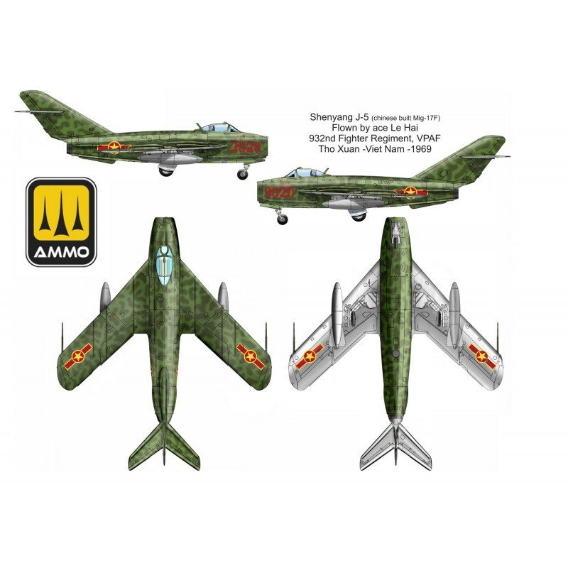 AMMO MIG 8510 1/48 MiG-17F Shenyang J-5 Vietnam-China-North Korea Savaş Uçağı Maketi