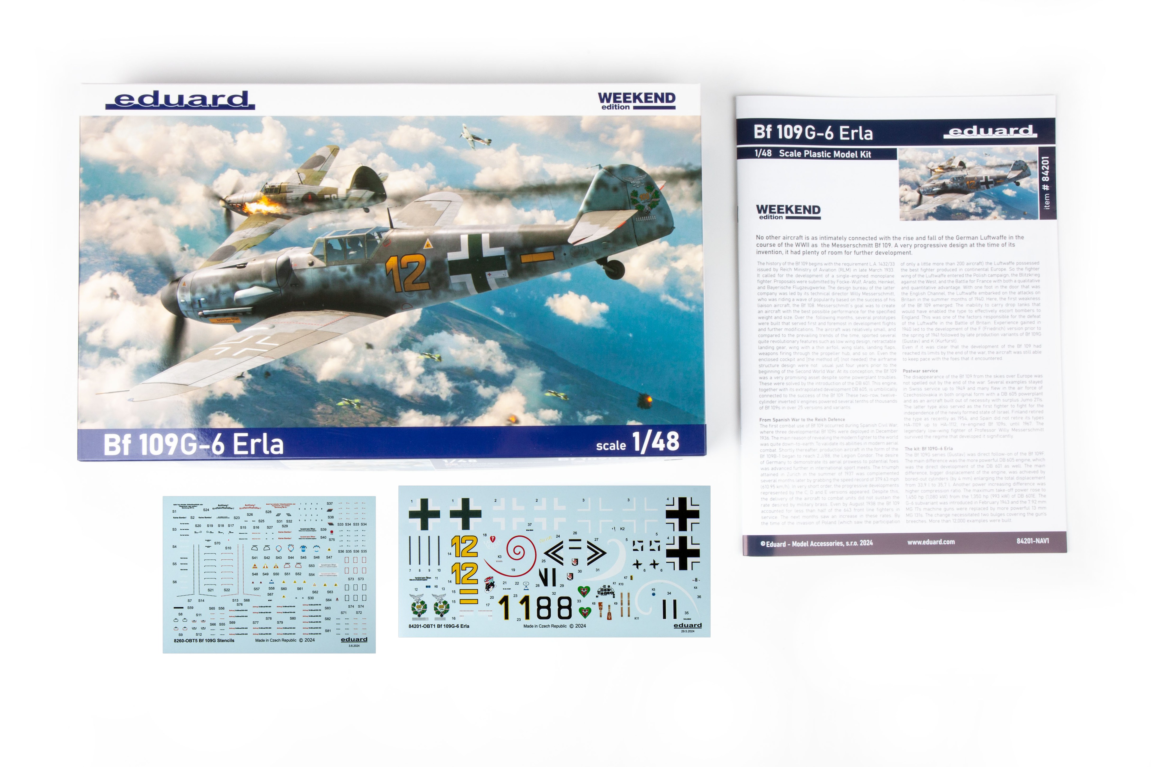  EDUARD 84201 1/48 Bf 109G-6 Erla SAVAŞ UÇAĞI MAKETİ