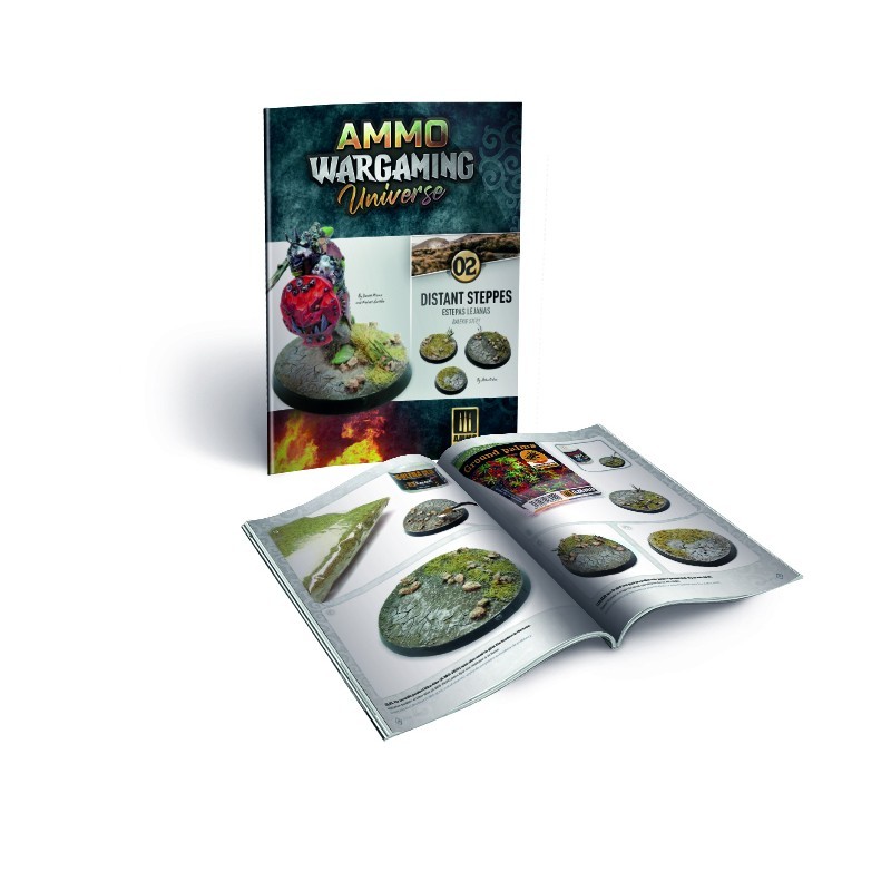 AMMO MIG 6921 WARGAMING UNIVERSE Book 02 Distant Steppes - UZAK STEPLER ZEMİN YAPIM TEKNİKLERİ KİTABI