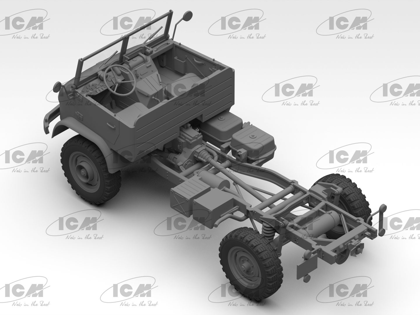 ICM 35135 1/35 Unimog S 404, German military truck (100% new molds) ASKERİ KAMYON MAKETİ